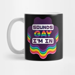 Sounds gay wavy star [round] Mug